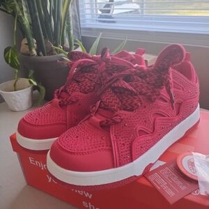 Rhinestone Red Sneakers